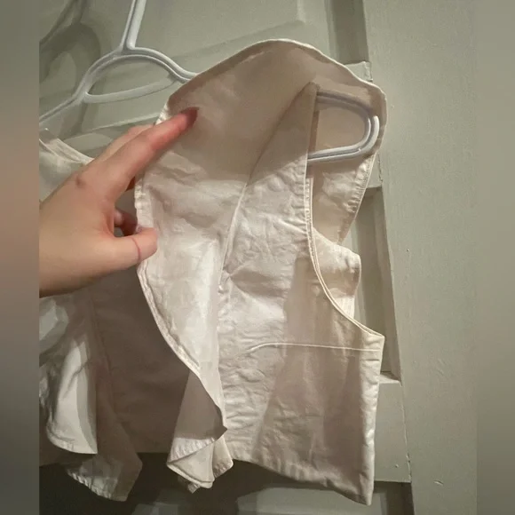 Handmade Cream Ruffle Tank - Picture 4 of 9